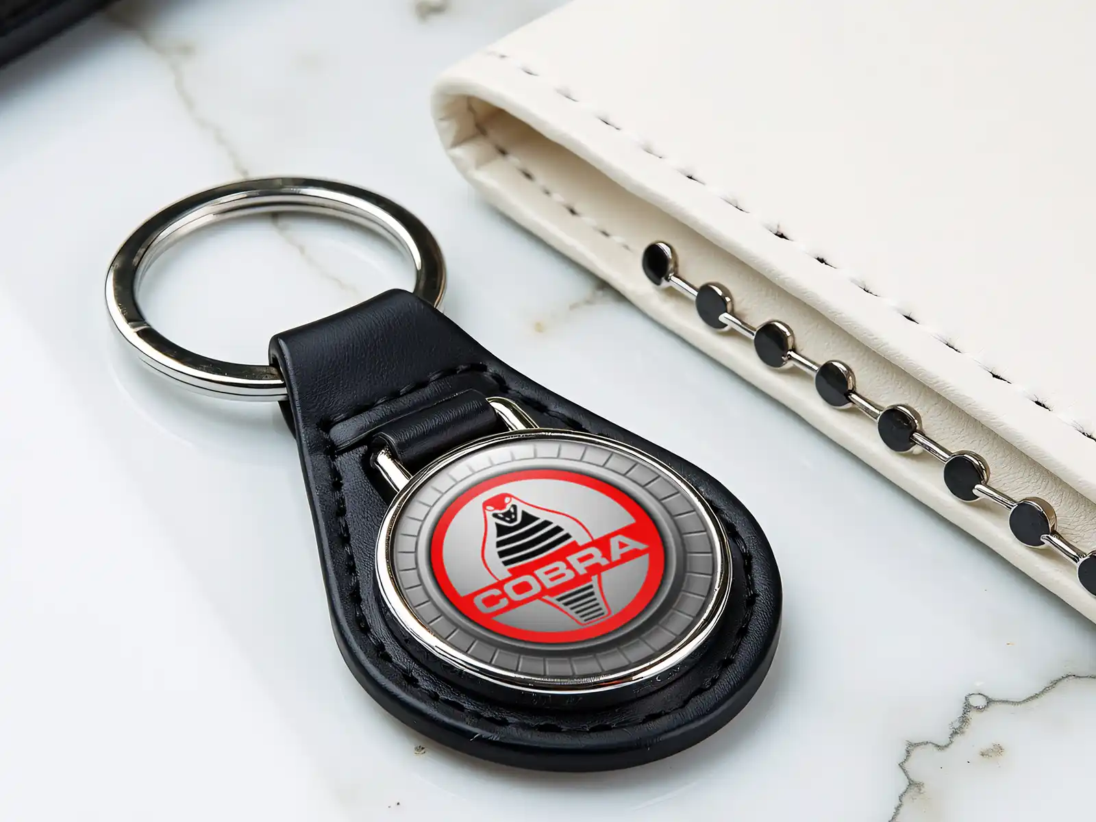 Shelby Leather Key Pouch Sturdy Premium Glossy Finish